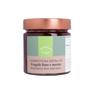 Confettura extra di<br>FRAGOLE LIME E MENTA